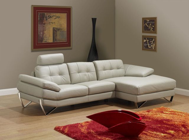 Dallas Light Grey Right Sectional Sofa – Modern For Ludovic Contemporary Sofas Light Gray (View 6 of 15)