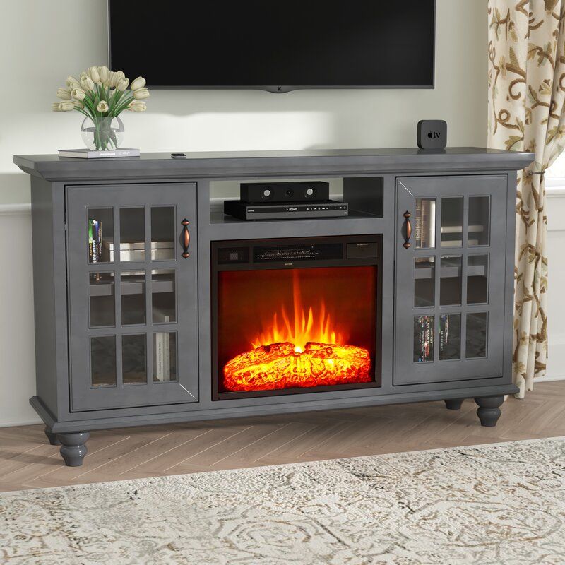 Darby Home Co Williford Solid Wood Tv Stand For Tvs Up To Intended For Hetton Tv Stands For Tvs Up To 70&quot; With Fireplace Included (Photo 13 of 15)