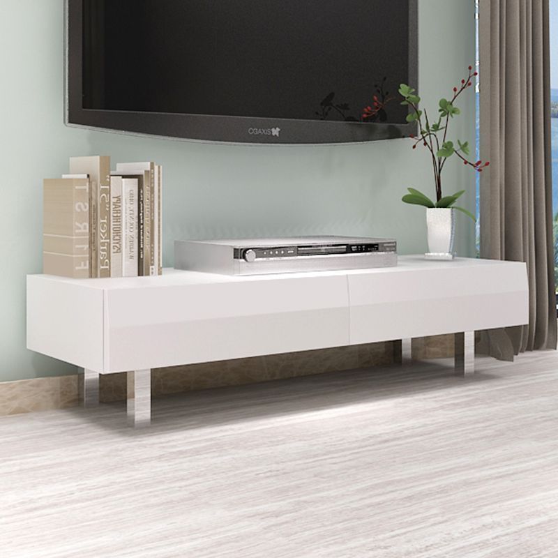 Design High Gloss White Tv Unit, Tv Stand With 2 Drawers With Cheap White Gloss Tv Unit (View 6 of 15)