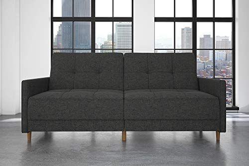 Dhp Andora Coil Futon Sofa Bed Couch With Mid Century With Debbie Coil Sectional Futon Sofas (View 5 of 15)