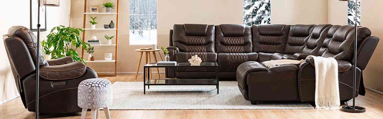 [download 25+] Bobs Furniture Leather Living Room Sets In Panther Black Leather Dual Power Reclining Sofas (View 3 of 15)