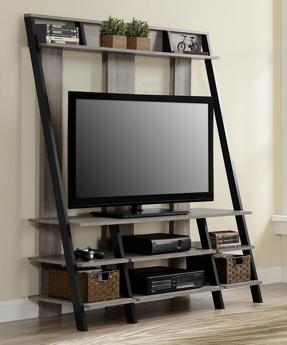 Downstairs? | Home Entertainment Centers, Altra Furniture With Regard To Tiva Oak Ladder Tv Stands (Photo 3 of 15)