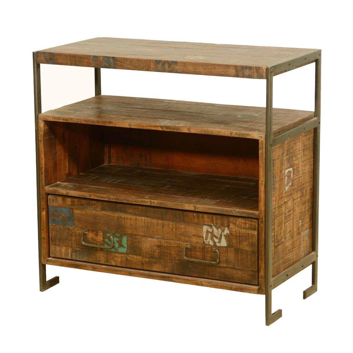 Drakensberg Reclaimed Wood & Iron Rustic Media Console Tv With Reclaimed Wood And Metal Tv Stands (Photo 10 of 15)