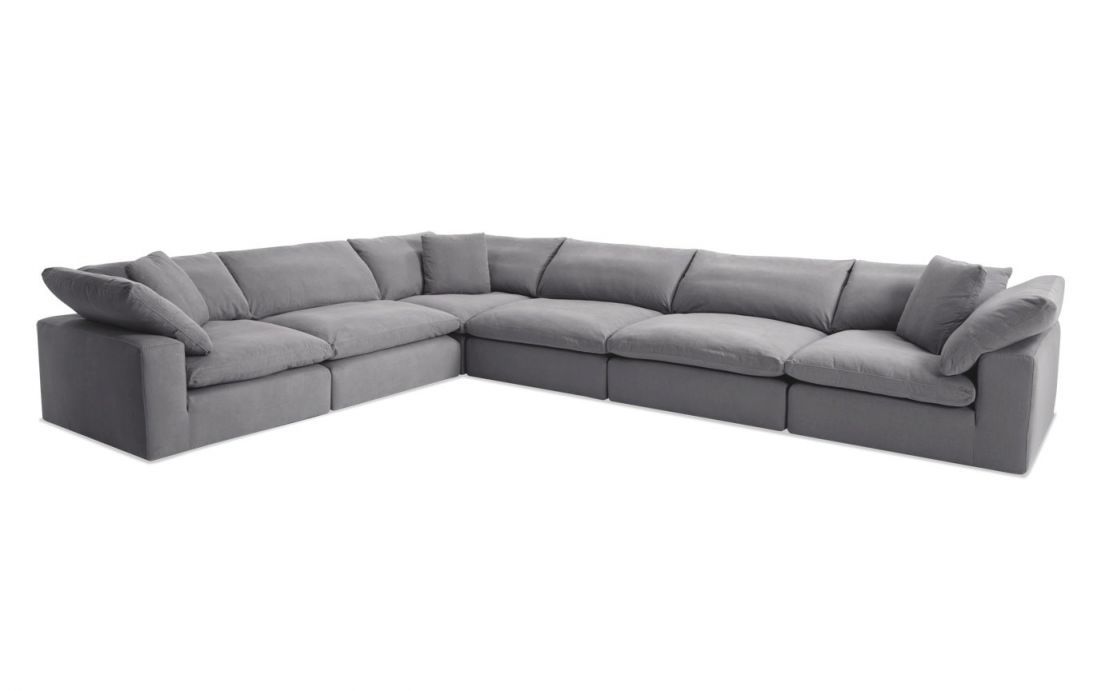 Dream Gray Modular 6 Piece Sectional Pertaining To Throughout Dream Navy 2 Piece Modular Sofas (View 6 of 15)