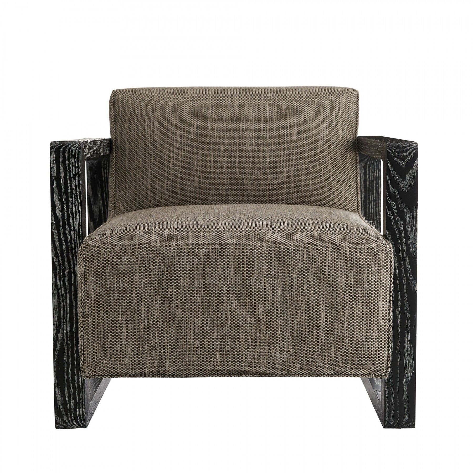Duran Chair Pebble Tweed Black Cerused | Arteriors Throughout Antonio Light Gray Leather Sofas (Photo 1 of 15)