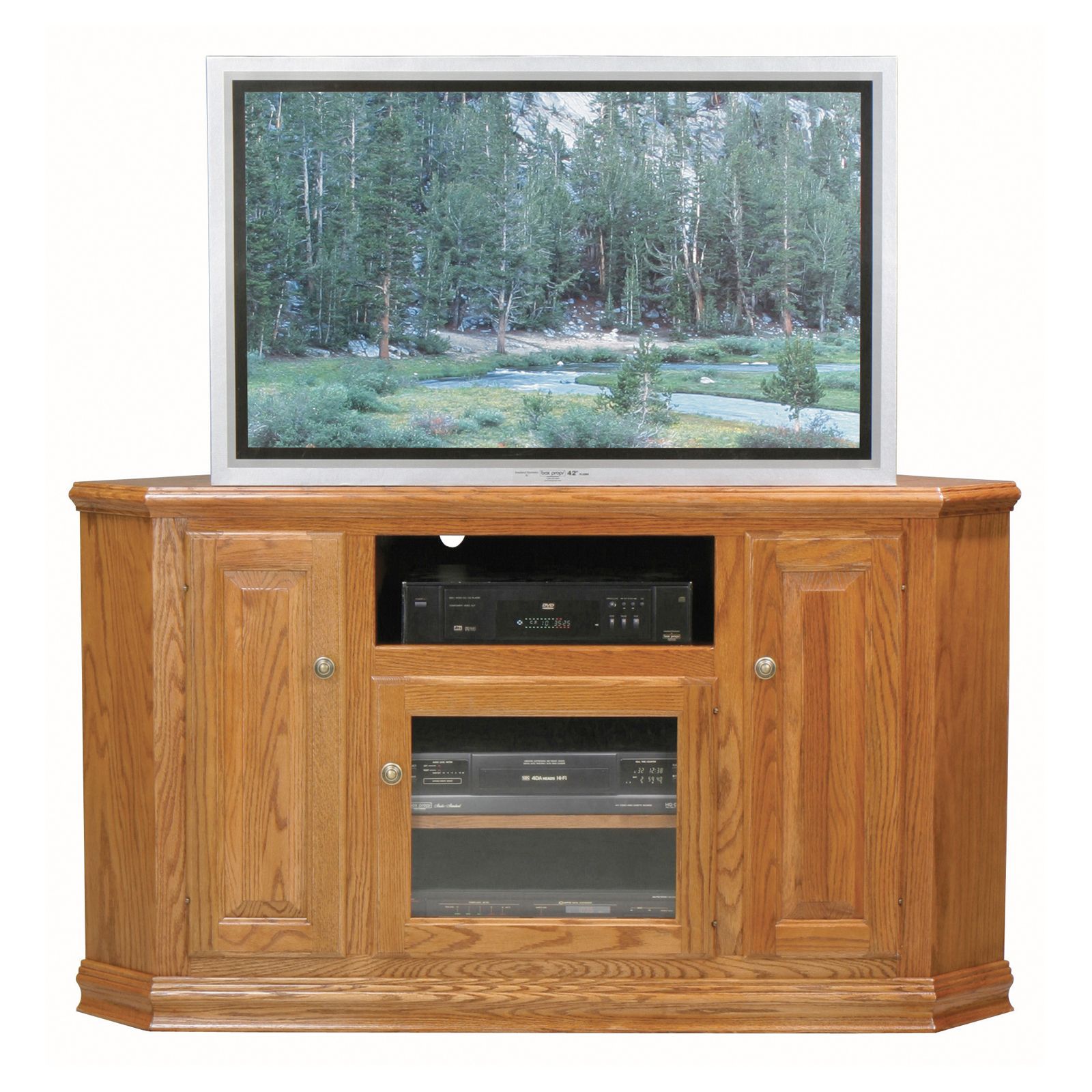 Eagle Furniture Classic Oak Customizable 57 In. Tall Regarding Oak Corner Tv Stands (Photo 5 of 15)