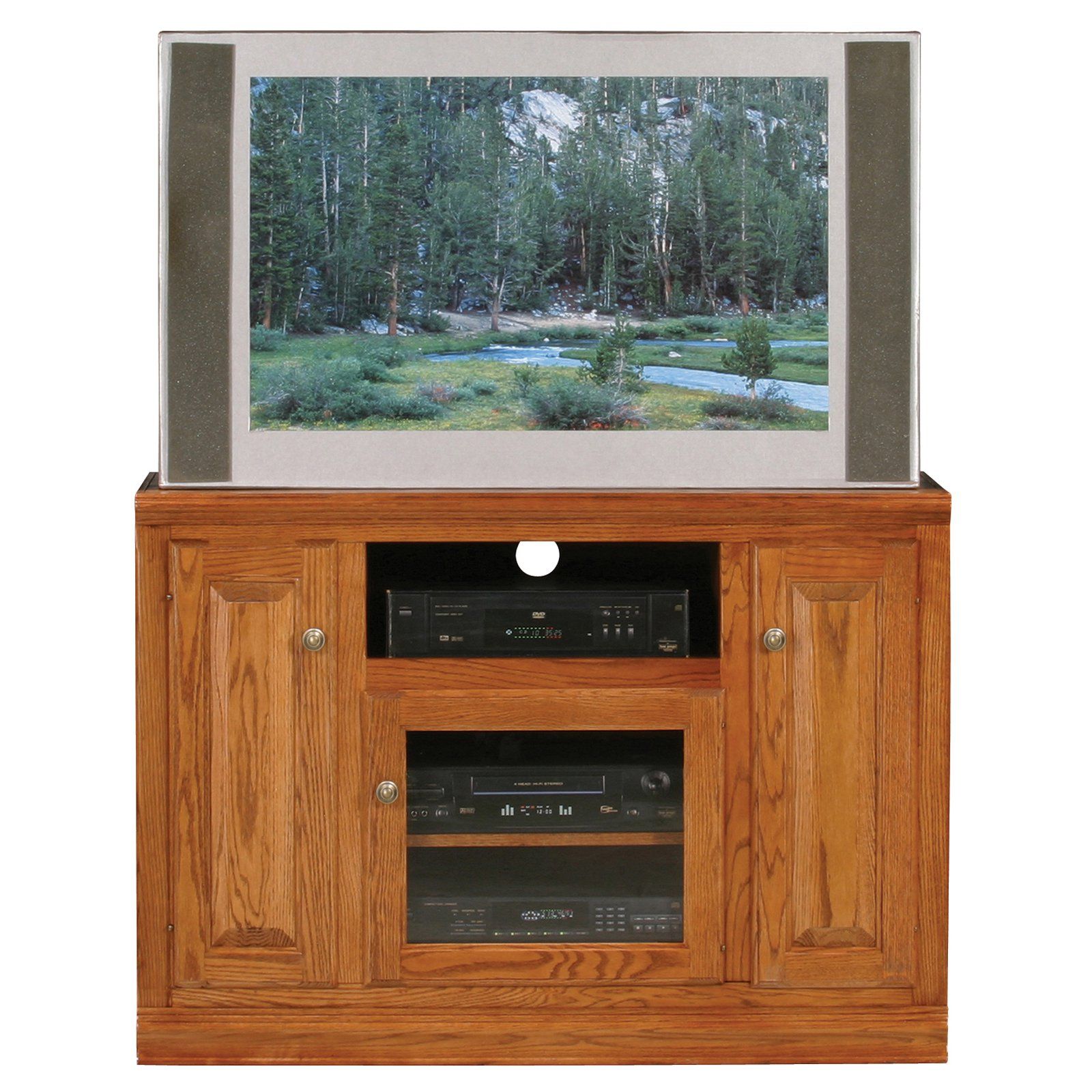 Eagle Furniture Classic Oak Thin Customizable 45 In. Tall Regarding Oak Tv Stands Furniture (Photo 4 of 15)