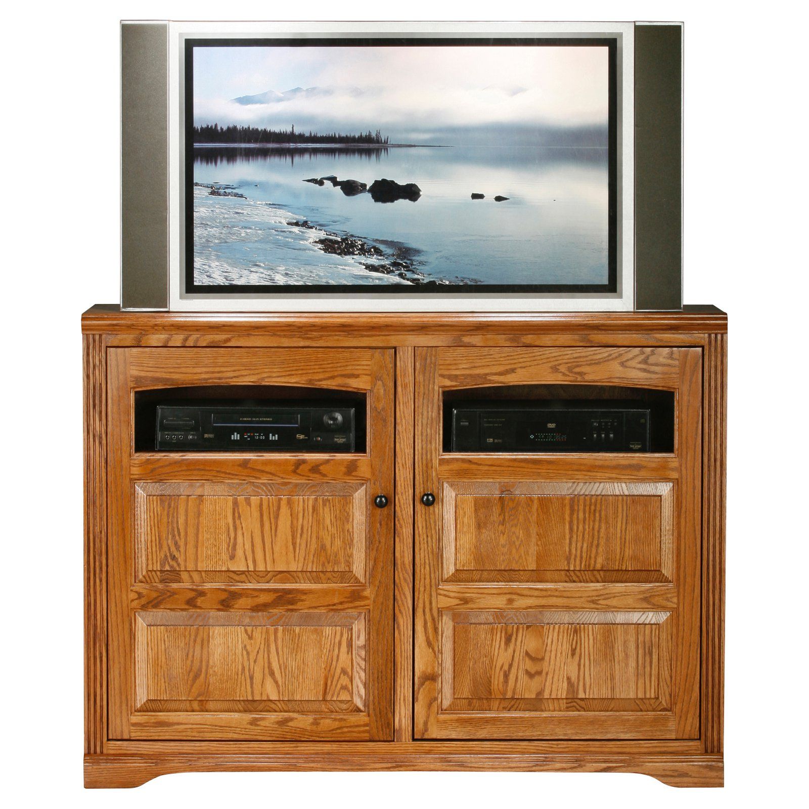 Eagle Furniture Oak Ridge 55 In. Flat Panel Tv Stand Within Oak Tv Stands For Flat Screen (Photo 13 of 15)