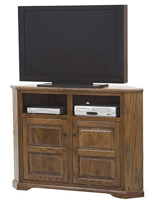 Eagle Oak Ridge Tall Corner Tv Console, 56" Wide Throughout Light Oak Corner Tv Stands (View 5 of 15)