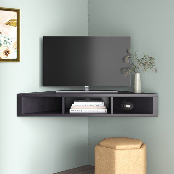 Ebern Designs French Floating Corner Tv Stand For Tvs Up Inside Virginia Tv Stands For Tvs Up To 50" (Photo 2 of 15)