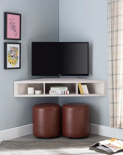 Ebern Designs French Floating Corner Tv Stand For Tvs Up With Camden Corner Tv Stands For Tvs Up To 50&quot; (View 4 of 15)