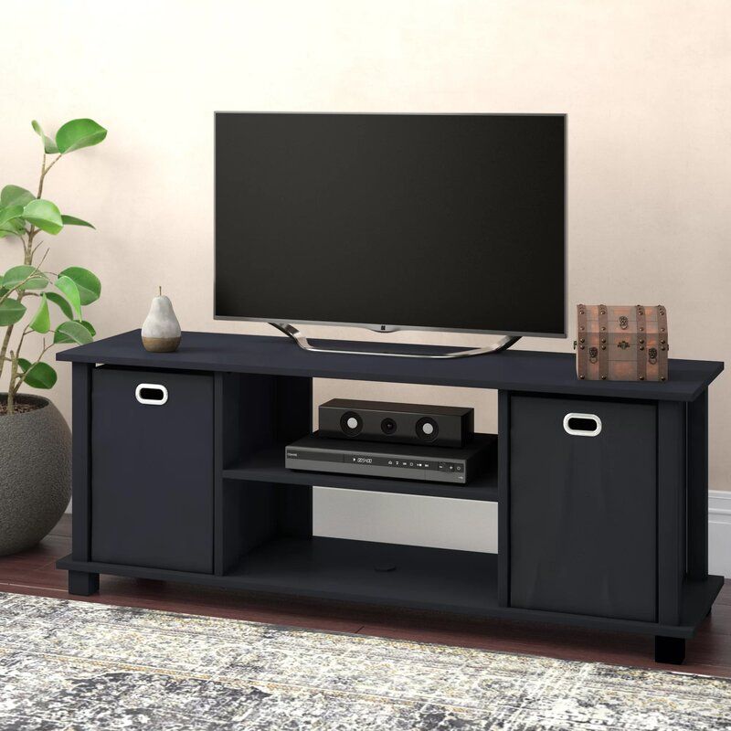 Ebern Designs Lancaer Tv Stand For Tvs Up To 43" & Reviews With Wide Tv Stands Entertainment Center Columbia Walnut/black (View 3 of 15)