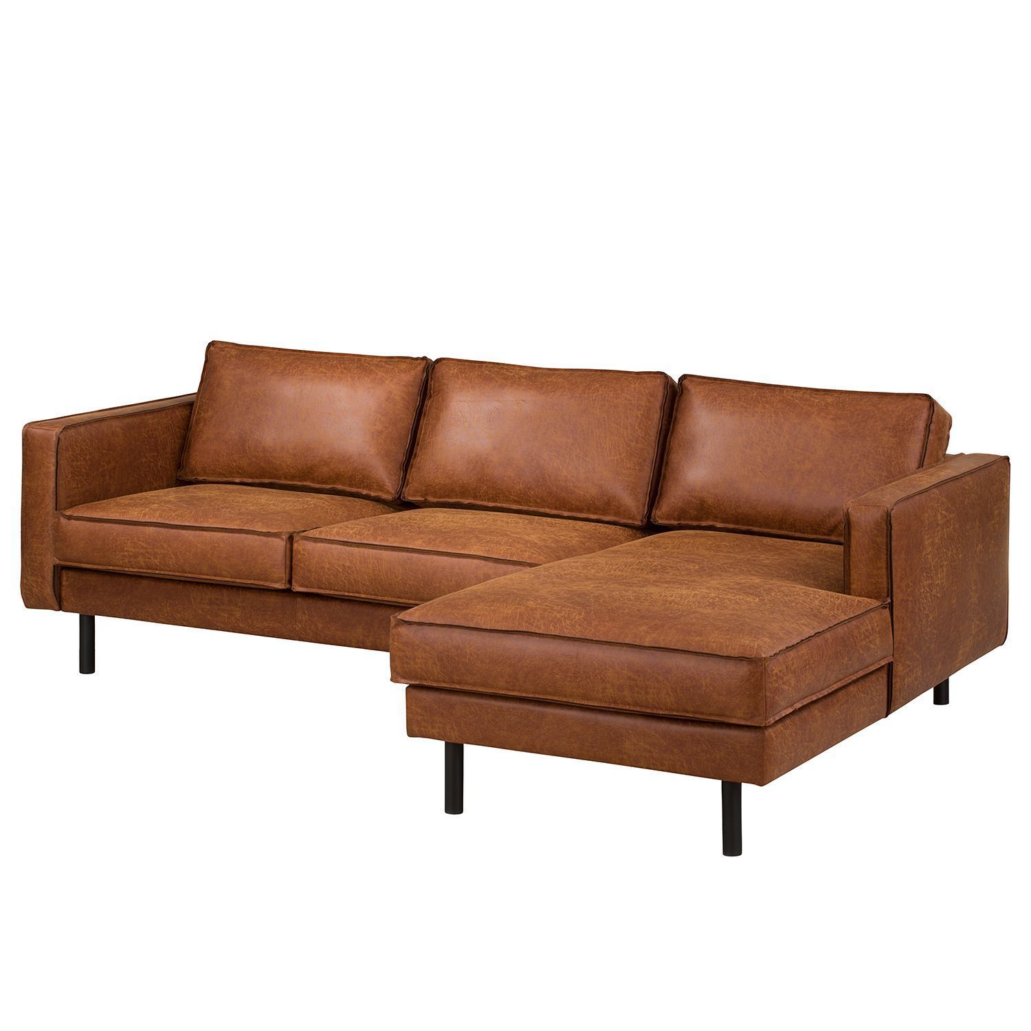 Ecksofa Fort Dodge Antiklederlook | Sofa Fort, Fort Dodge Throughout Florence Mid Century Modern Right Sectional Sofas Cognac Tan (View 1 of 15)