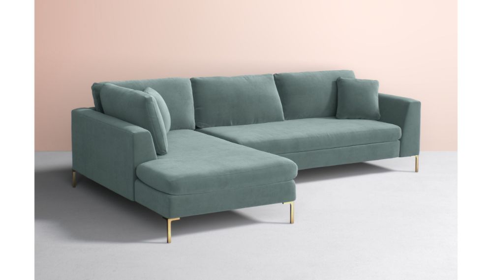 Edlyn Chaise Sectional | Chaise Sectional, Sectional, Mid Pertaining To Alani Mid Century Modern Sectional Sofas With Chaise (View 1 of 15)