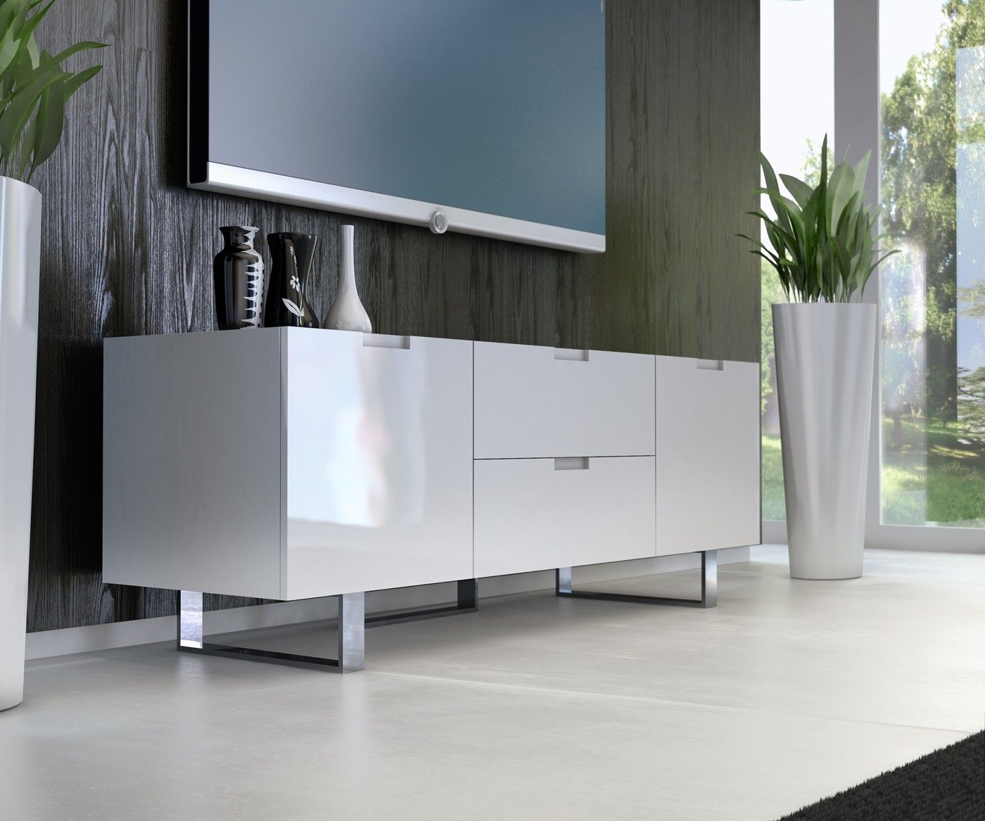 Eldridge Tv Standmodloft Buy From Nova Interiors Throughout Long White Tv Stands (View 10 of 15)