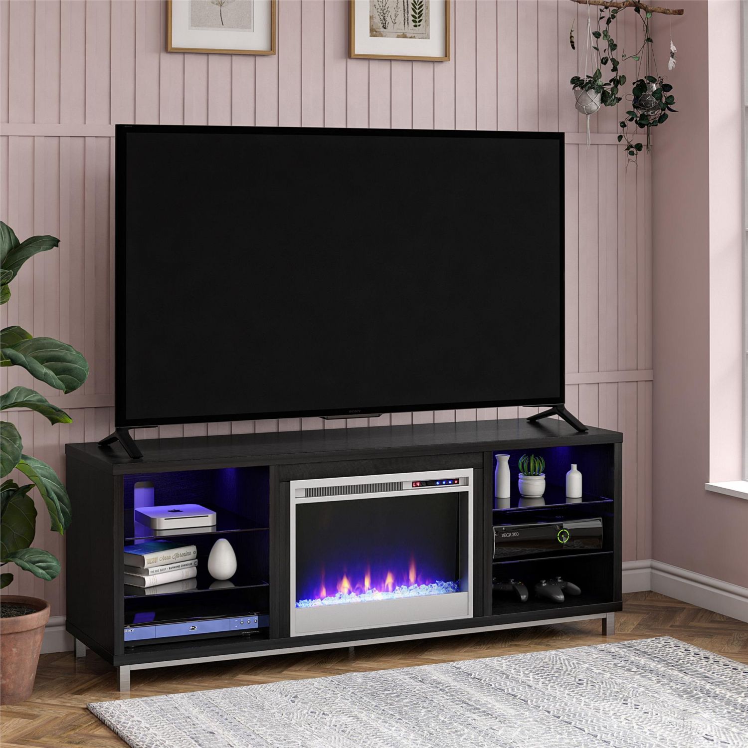 Electric Lumina Fireplace Tv Stand For Tvs Up To 70 Wide In Anya Wide Tv Stands (Photo 9 of 15)