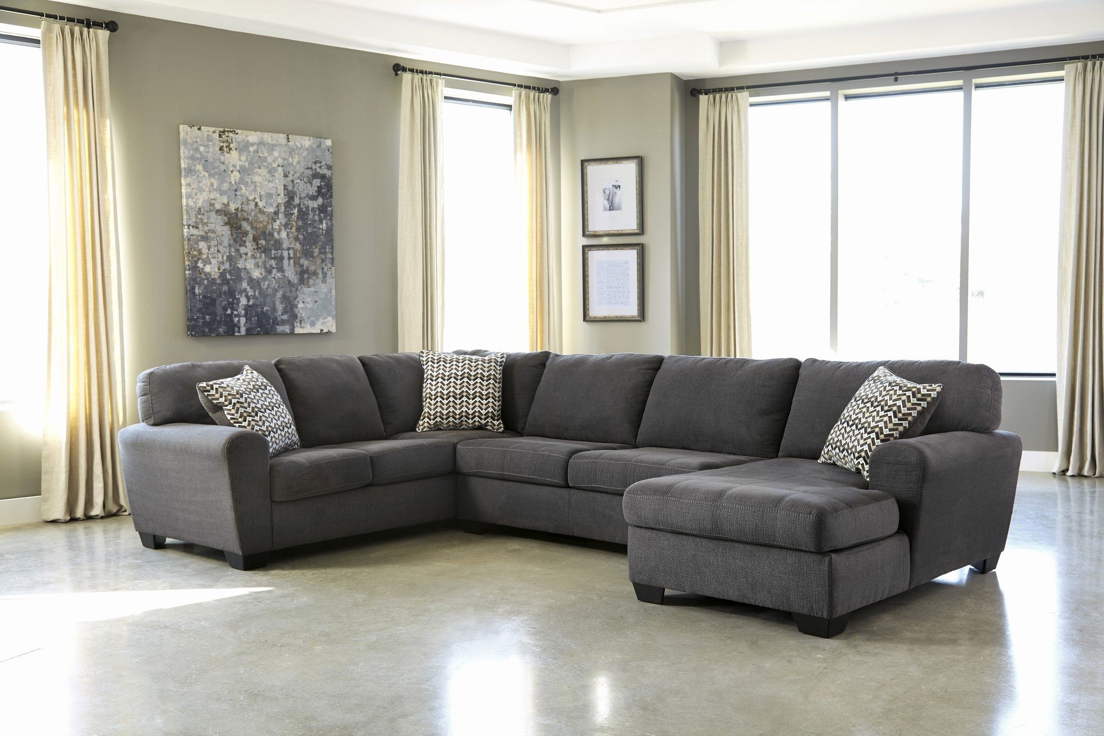 Elegant Charcoal Gray Sectional Sofa Picture – Modern Sofa In Sectional Sofas In Gray (View 6 of 15)