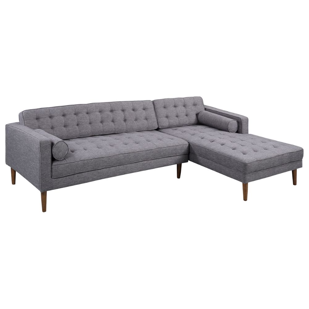 Element Sectional In 2021 | Sectional Sofa With Chaise Within Element Left Side Chaise Sectional Sofas In Dark Gray Linen And Walnut Legs (View 11 of 15)