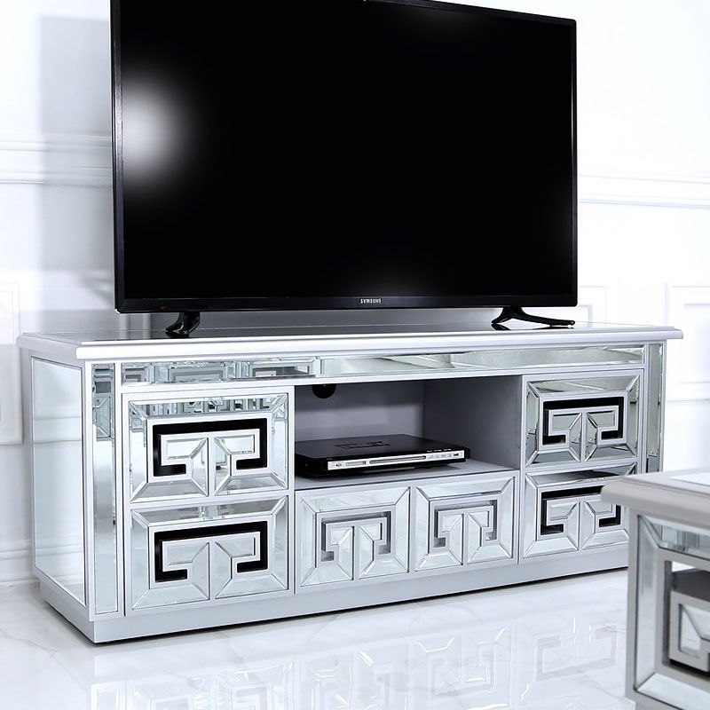 Eleos Mirrored Entertainment Unit Tv Cabinet With A In Mirrored Furniture Tv Unit (View 12 of 15)