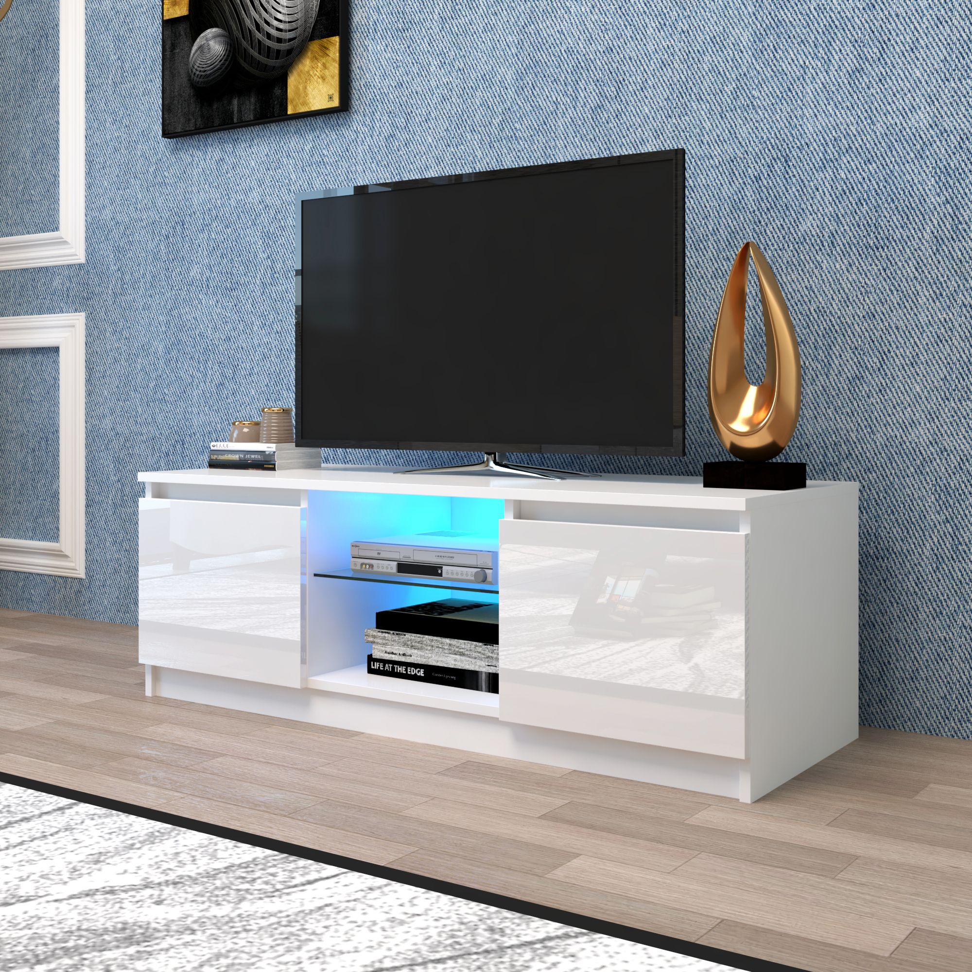 Entertainment Center For Tvs, Modern White Tv Stand With In Sideboard Tv Stands (Photo 4 of 15)