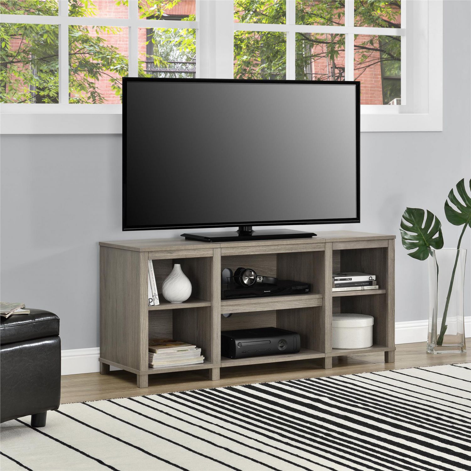 Entertainment Cubby Tv Stand, Up To 50 Inch Tv, Light Oak Throughout Light Oak Tv Stands Flat Screen (View 6 of 15)