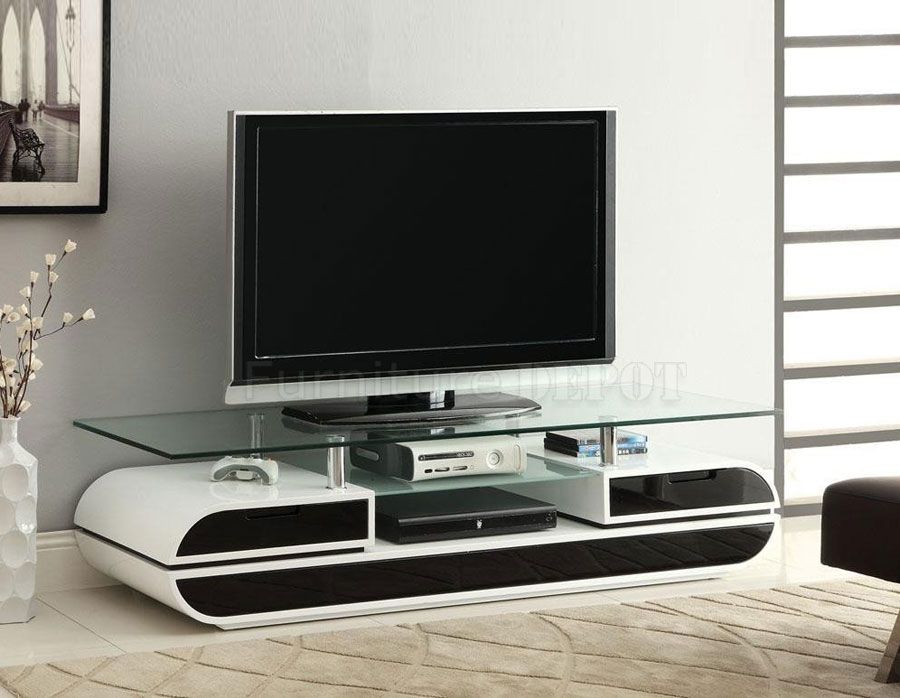 Eros Tv Stand Fa13 | Tv Stands For Modern White Lacquer Tv Stands (Photo 15 of 15)