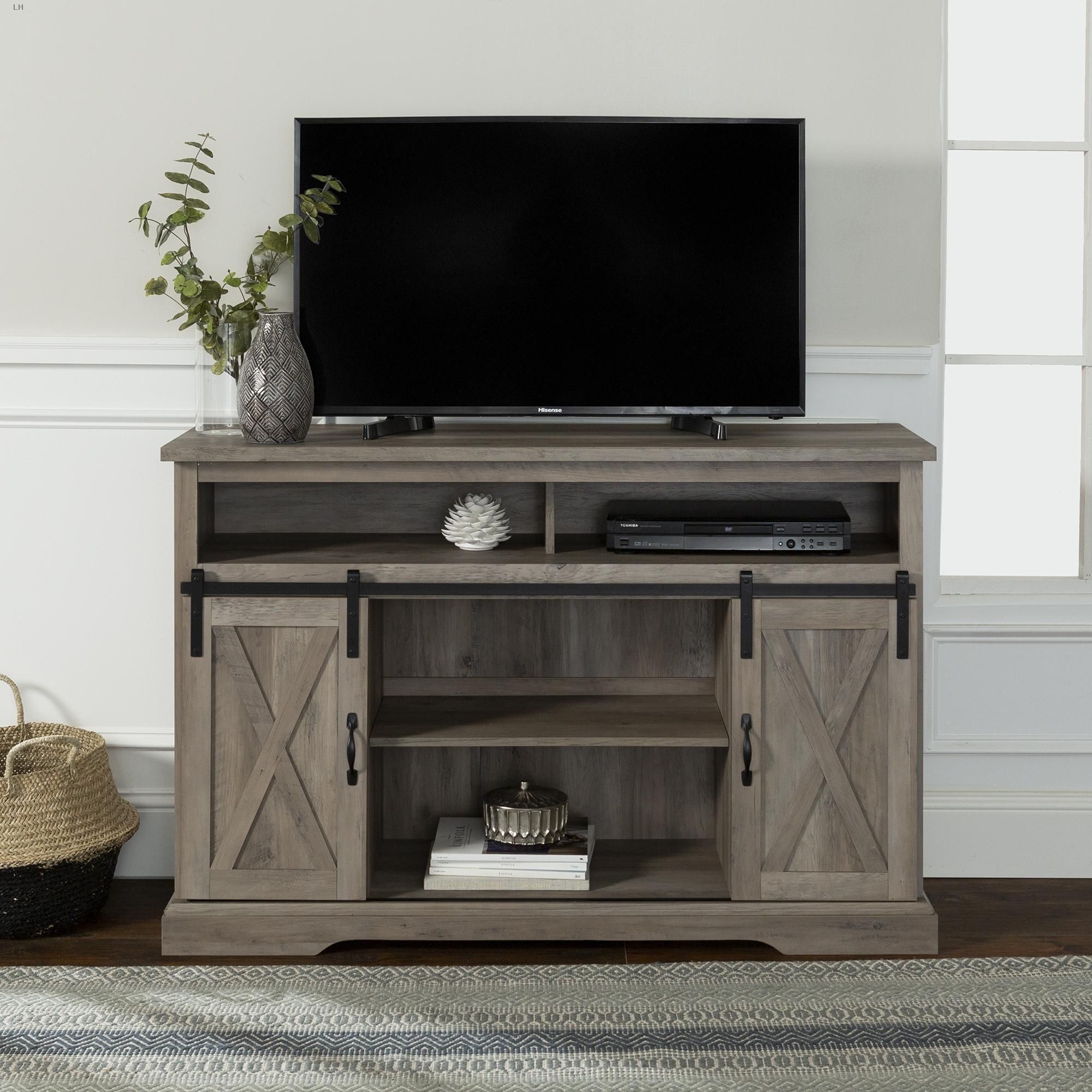 Farmhouse Barn Door Tv Stand For Tvs Up To 58"manor Within Kamari Tv Stands For Tvs Up To 58&quot; (View 6 of 15)