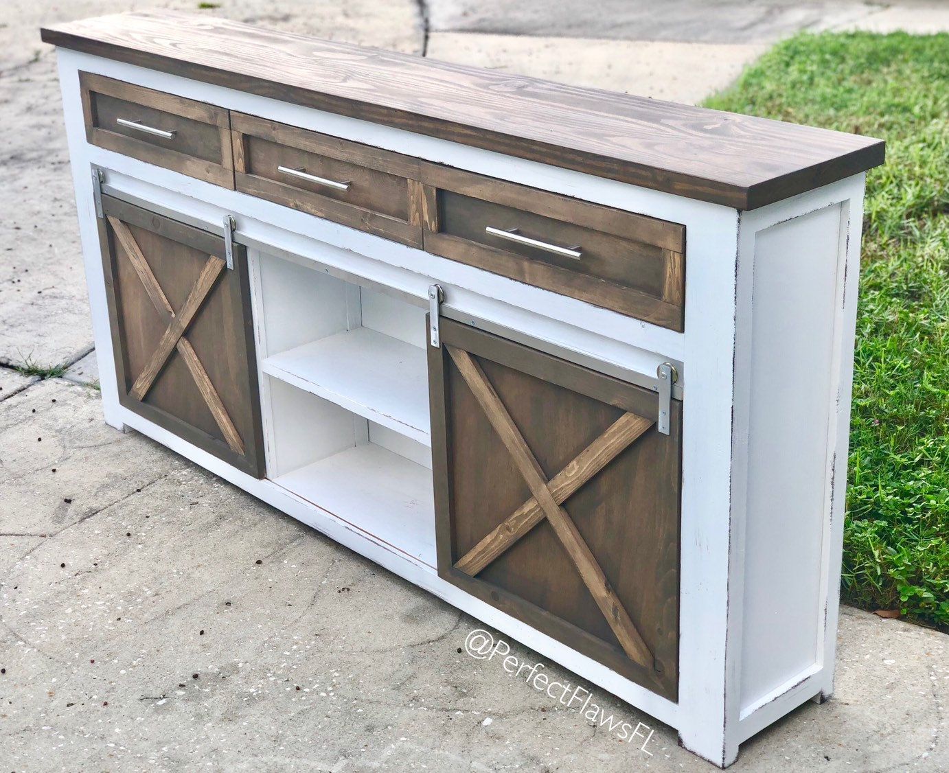 Farmhouse Tv Stand Tv Stand With Drawers Rustic Tv Stand Within Rustic Red Tv Stands (Photo 2 of 15)