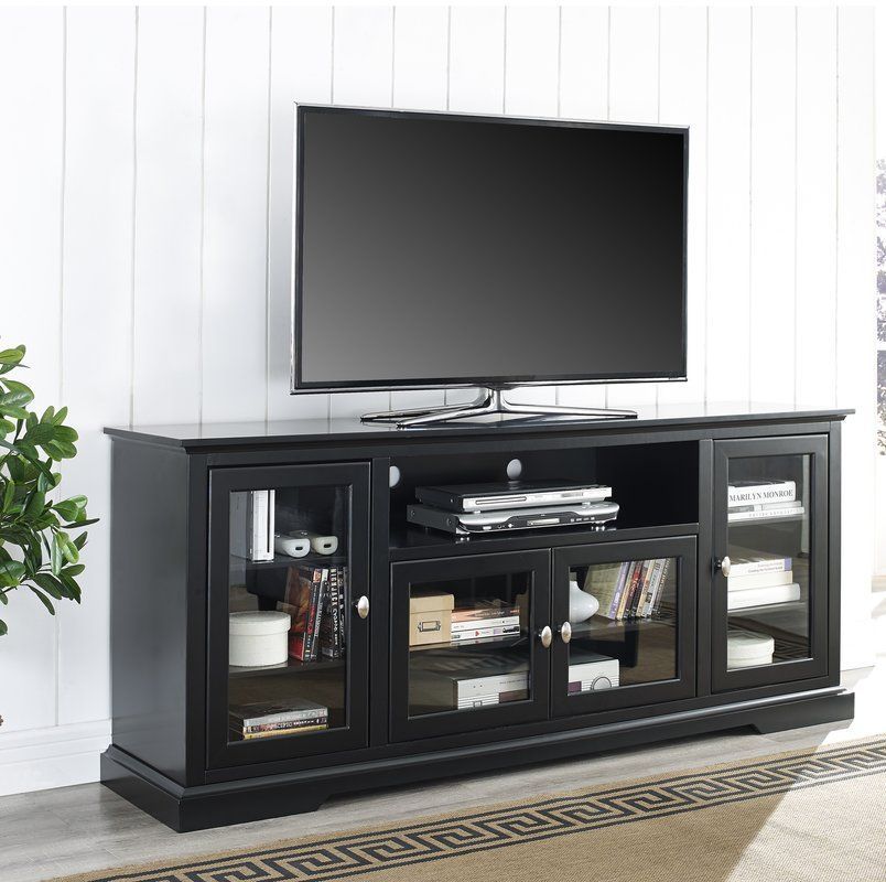 Faye Tv Stand For Tvs Up To 78" | Tv Stand With Glass Throughout Glass Doors Corner Tv Stands For Tvs Upto 42&quot; (View 6 of 15)