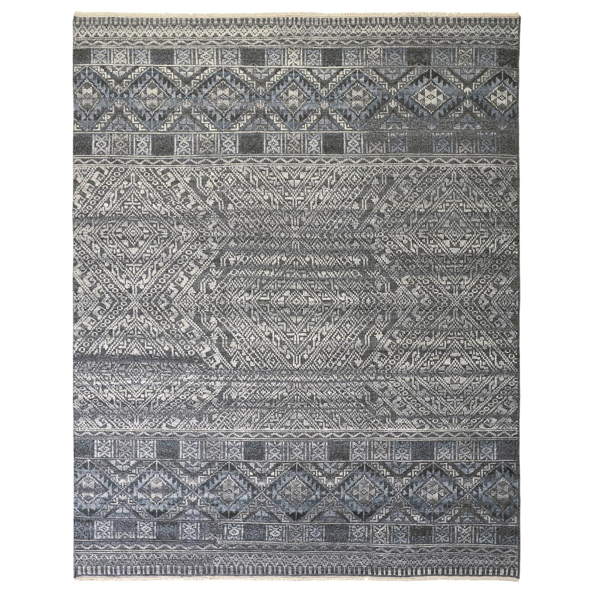 Feizy Rugs Payton 6495f 2'6" X 8' Blue And Gray Scatter For Mainstays Payton View Tv Stands With 2 Bins (View 7 of 15)