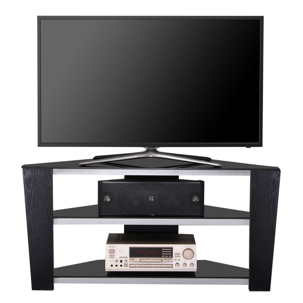 Fenge Corner Tv Stand With 47 Inch Glass And Wood For 32 For Corner Tv Stands For Flat Screen (View 2 of 15)