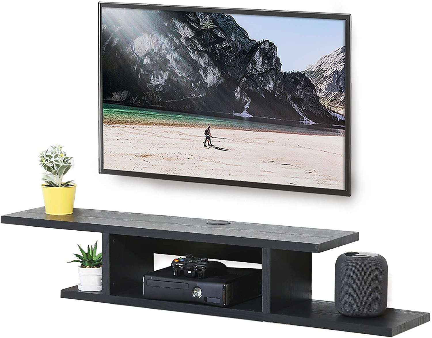 Fitueyes Floating Tv Stand Wall Mounted Audio/video With Single Shelf Tv Stands (View 10 of 15)