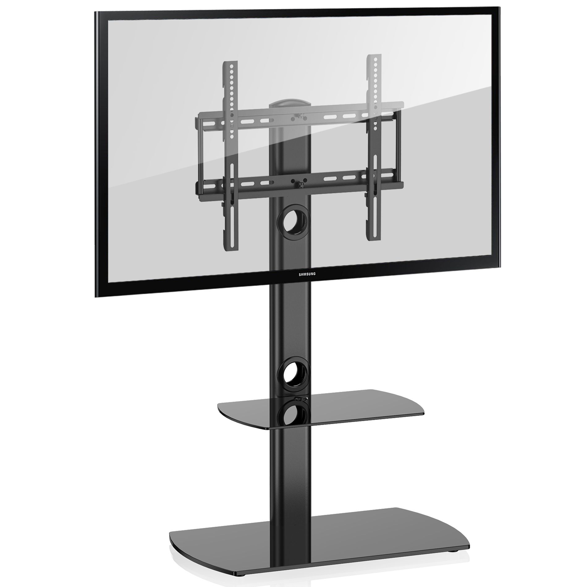 Fitueyes Universal Floor Tv Stand With Swivel Mount Height Regarding Modern Floor Tv Stands With Swivel Metal Mount (Photo 12 of 15)