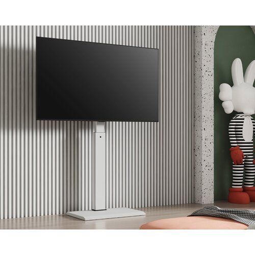 Fitueyes White Floor Tv Stand For 32 55 Inch Tv Screen Pertaining To Tv Stands With Cable Management For Tvs Up To 55&quot; (View 13 of 15)