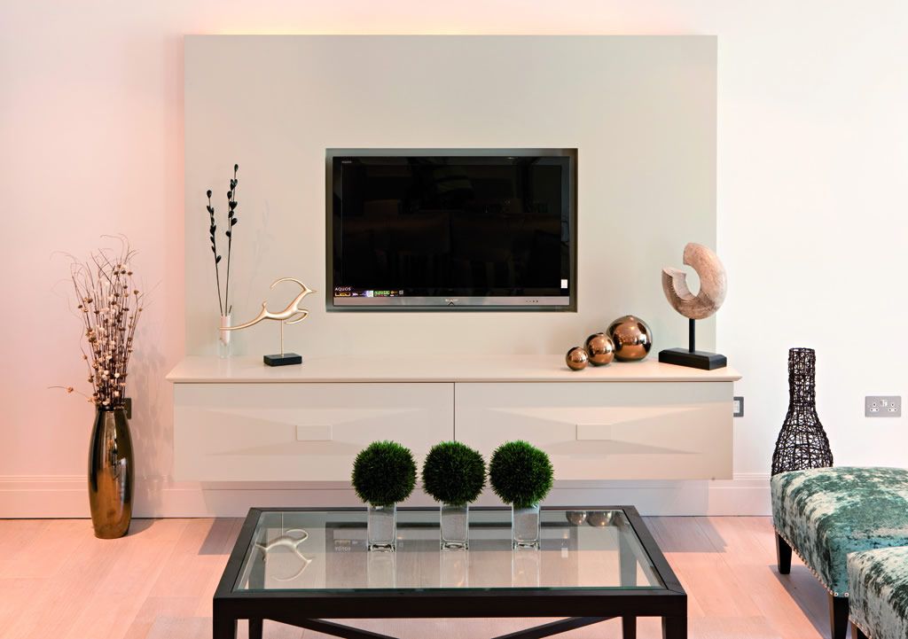 Flat Screen Tv Wall Cabinets Offering Space Saving In Shelves For Tvs On The Wall (View 15 of 15)