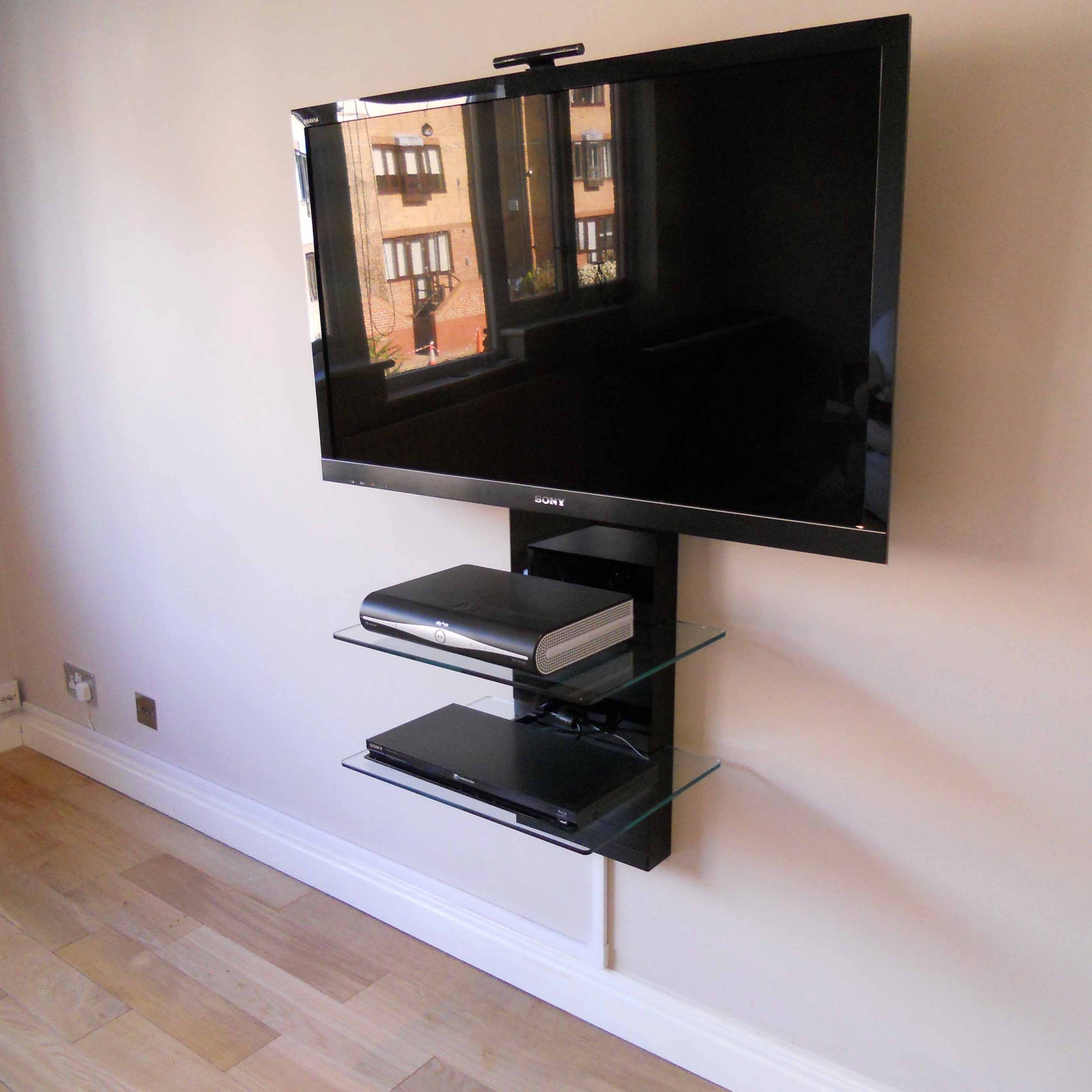 Floating Media Shelf Design – Homesfeed In Floating Glass Tv Stands (View 10 of 15)