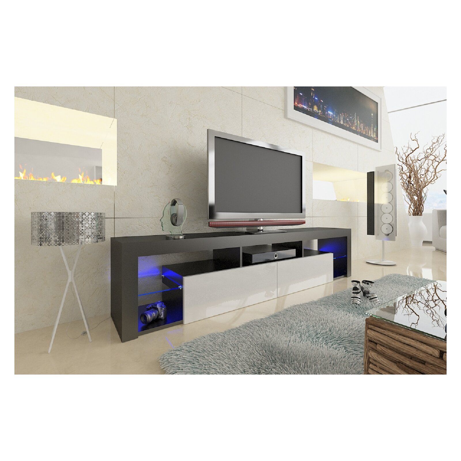 Floating Milano Tv Stand For Tvs Up To 90" | Living Room Regarding Milano Tv Stands (View 5 of 15)