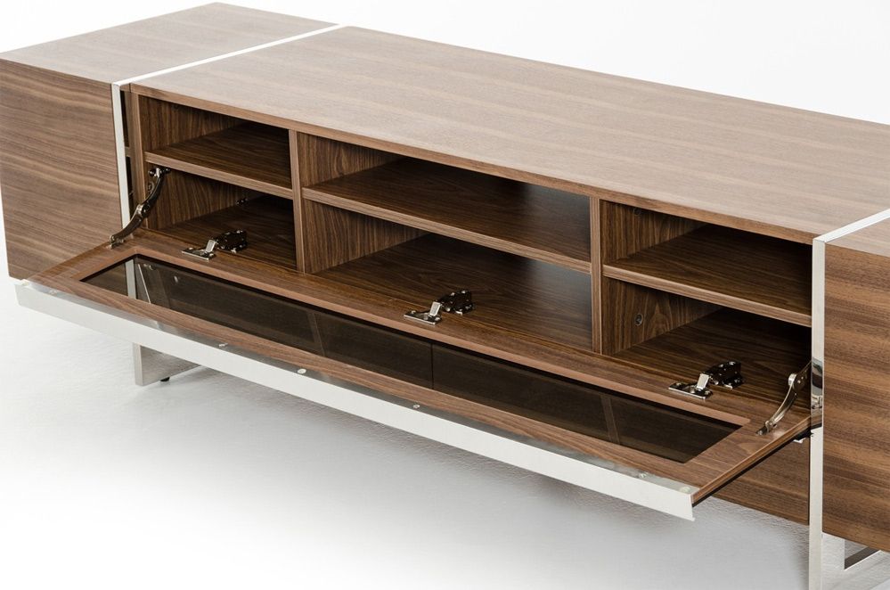 Flora Modern Walnut Tv Stand | Tv Stands Pertaining To Walnut Tv Cabinet (View 5 of 15)
