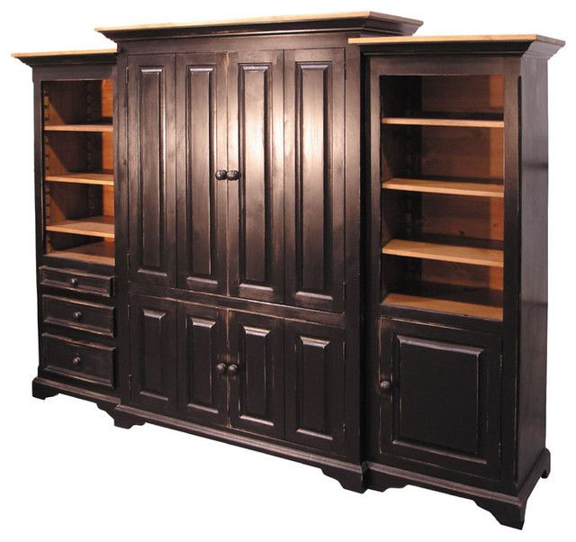 French Country Media Wall Unit – Traditional Intended For French Country Tv Cabinets (View 15 of 15)