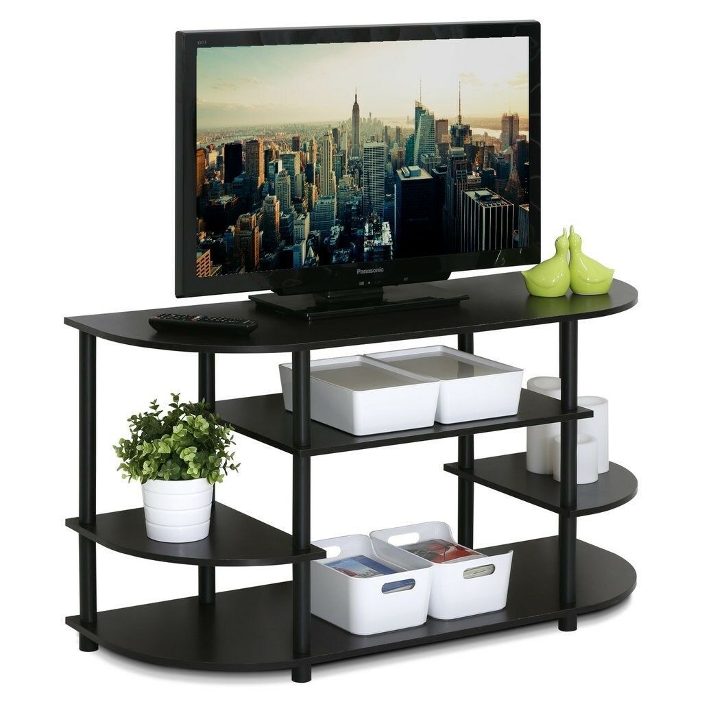 Furinno 15116ex Simple Design Corner Tv Stand Espresso With Furinno Jaya Large Tv Stands With Storage Bin (View 3 of 15)