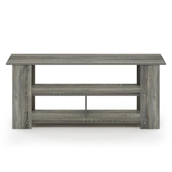 Furinno Jaya 50 In. French Oak Grey/black Tv Stand Within Furinno Jaya Large Entertainment Center Tv Stands (Photo 9 of 15)