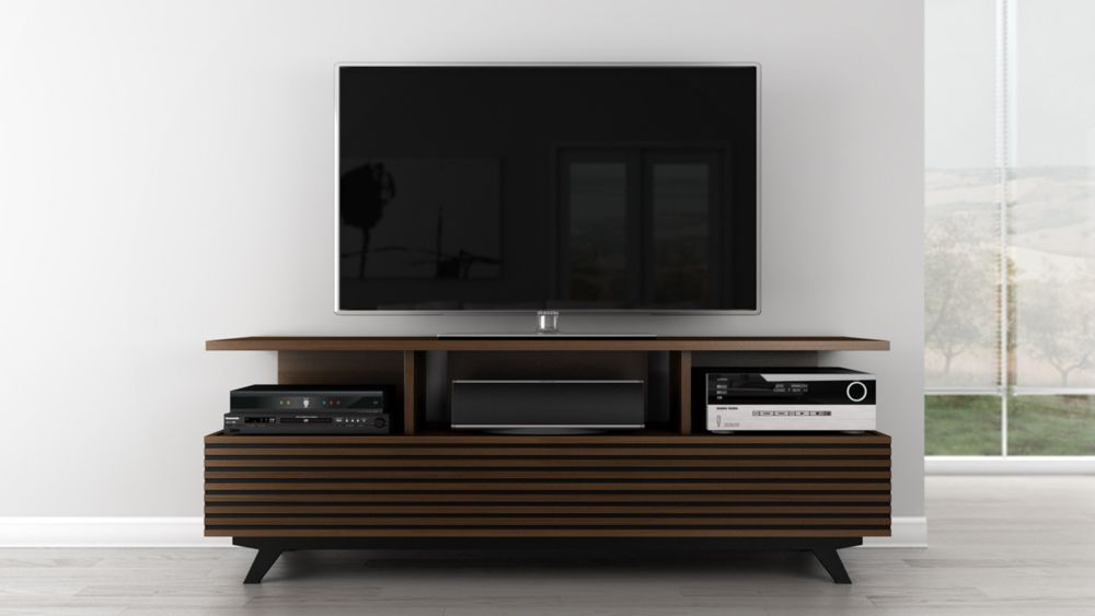 Furnitech – 70" Mid Century Modern Tv Stand Media Console Throughout Stylish Tv Cabinets (View 15 of 15)