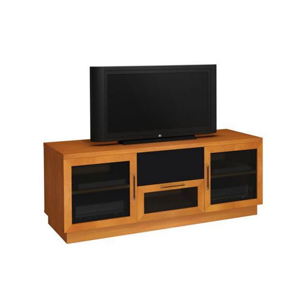Furnitech Contemporary 60 Inch Light Cherry Console For Light Cherry Tv Stands (View 8 of 15)
