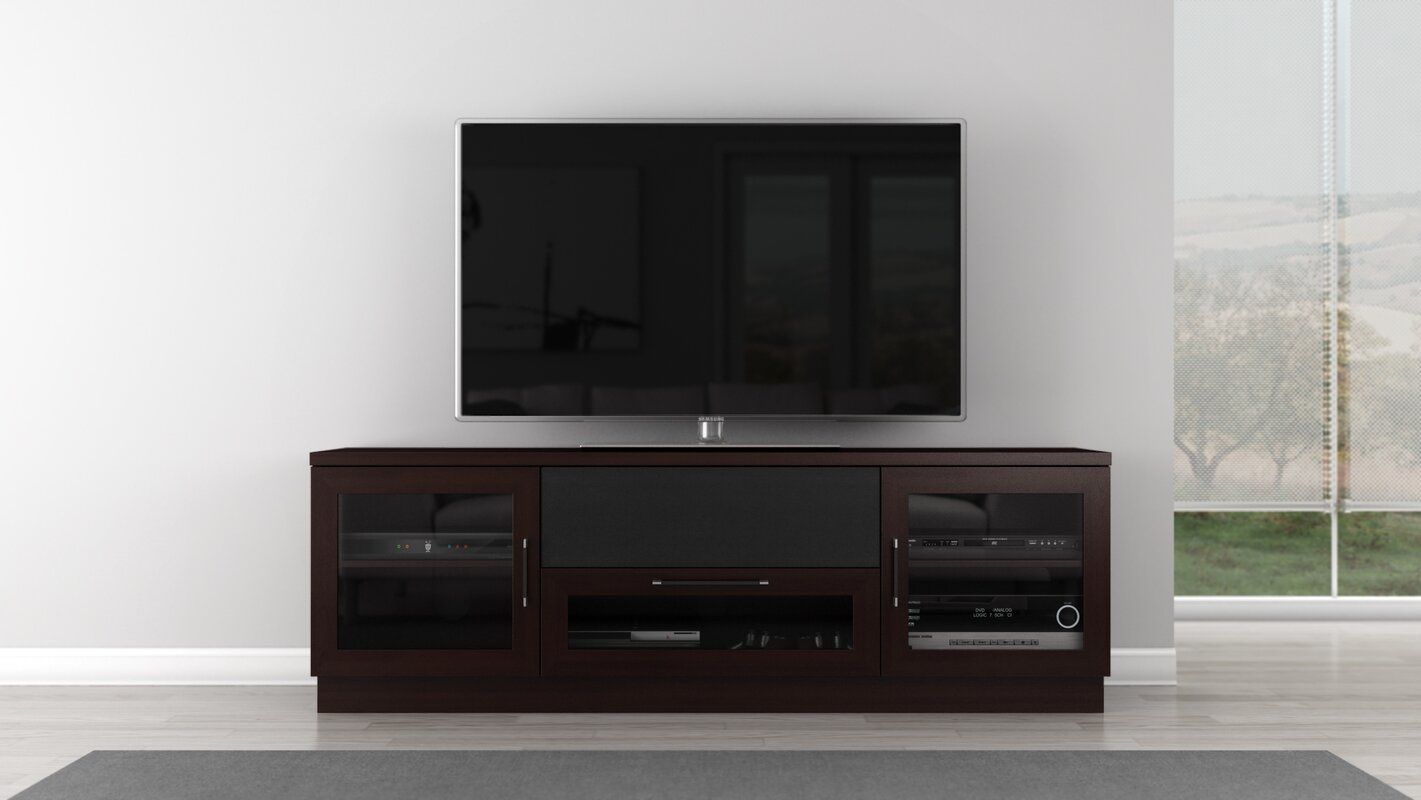 Furnitech Contemporary 70" Tv Stand & Reviews | Wayfair With Regard To Dark Brown Corner Tv Stands (View 9 of 15)