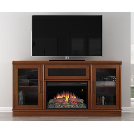 Furnitech Ft70trfb Transitional Tv Stand Console With Pertaining To Light Cherry Tv Stands (View 4 of 15)