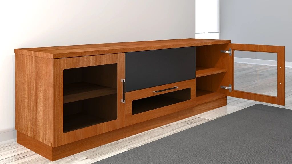 Furnitech Ft72cclc Contemporary Tv Stand Media Console Up Inside Tv Stands With Led Lights In Multiple Finishes (View 7 of 15)