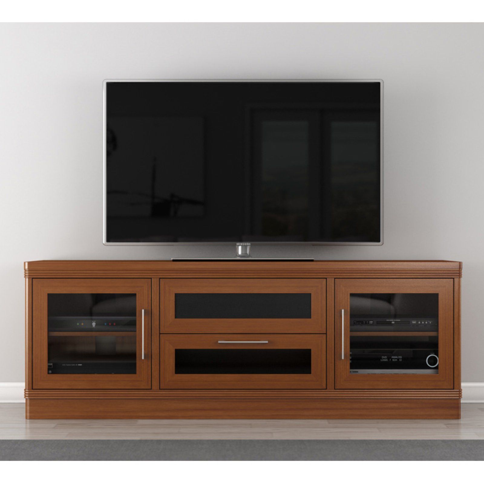 Furnitech Transitional 70 Inch Tv Stand – Walmart With Copen Wide Tv Stands (Photo 10 of 15)