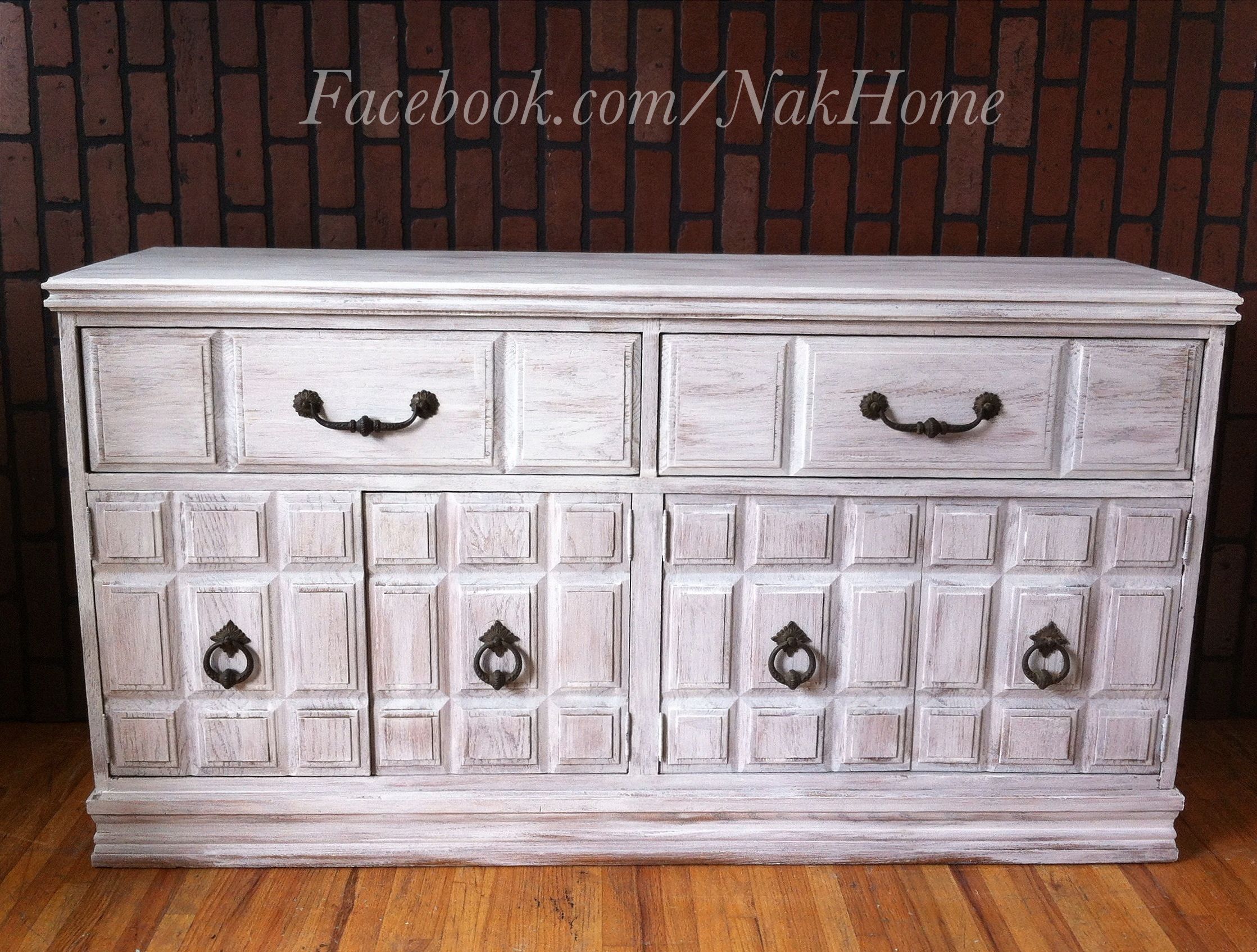 Furniture Makeover Shabby Chic White Vintage Buffet Tv For White Painted Tv Cabinets (View 11 of 15)