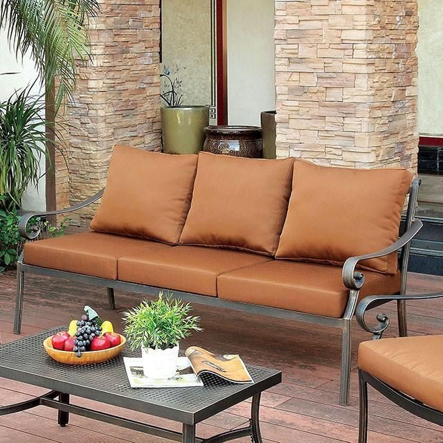 Furniture Of America Bonquesha 4pc Outdoor Furniture Set For 4pc Beckett Contemporary Sectional Sofas And Ottoman Sets (View 11 of 15)