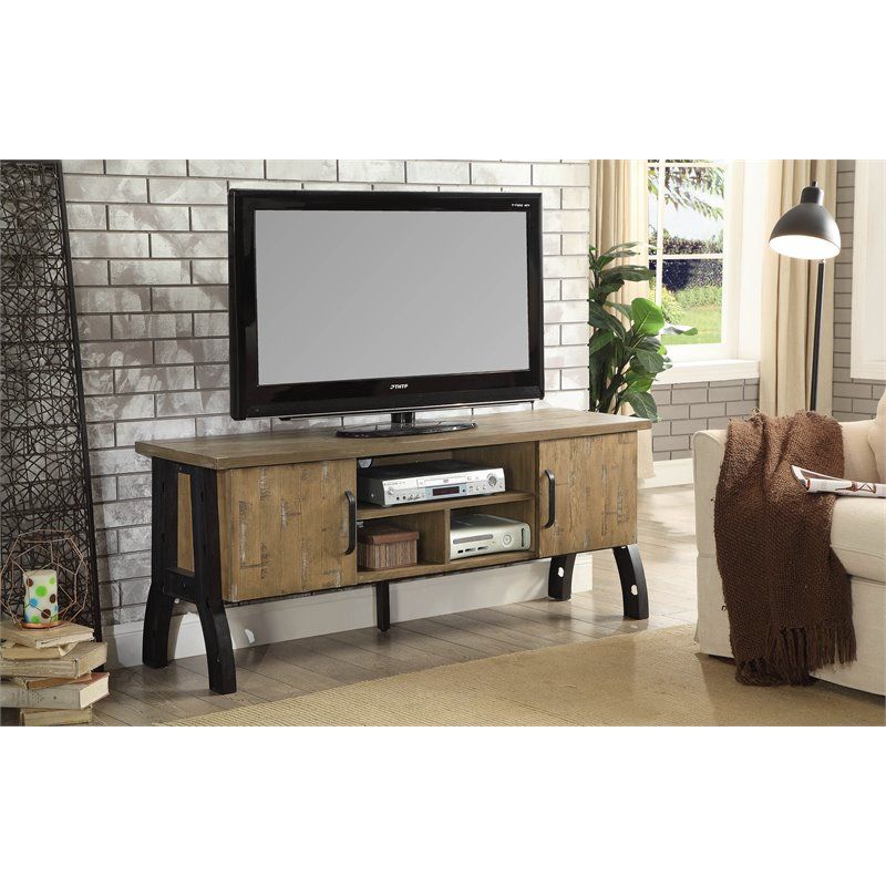 Furniture Of America Dreden Industrial 60" Tv Stand In Inside Rustic Furniture Tv Stands (View 11 of 15)